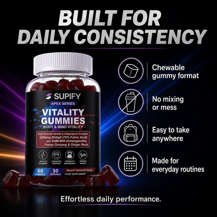 Supify Apex Vitality Gummies – Tamarind